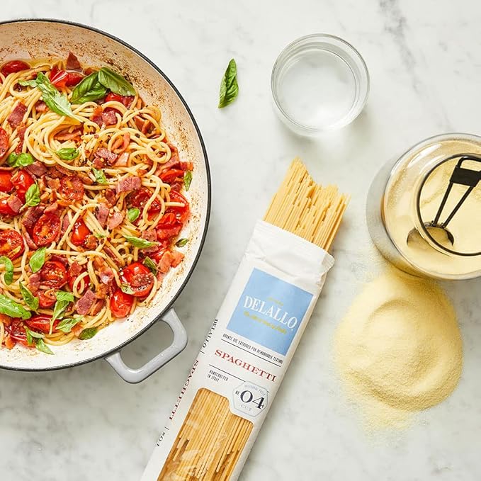 Delallo Number 4 Spaghetti Pasta 16 Ounce - 16 per case.