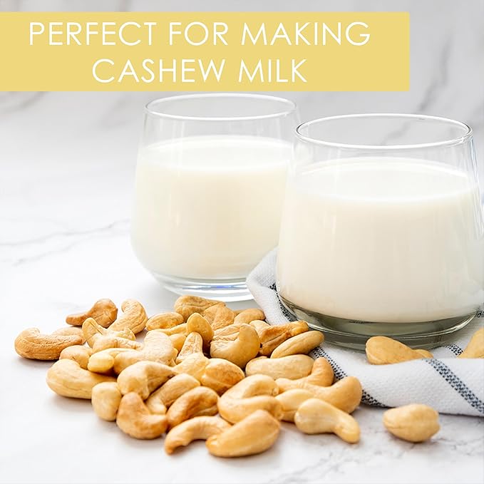 Jaybee’s Raw Whole Cashew Nuts 3 LB Bulk Resealable Bag – Natural Unsalted Cashews – Vegan Keto &amp Gluten-Free Snack for Cooking Baking &amp Snacking
