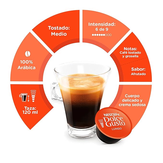 NESCAFÉ Dolce Gusto Coffee Capsules Café Lungo 48 Single Serve Pods (Makes 48 Cups) 48 Count