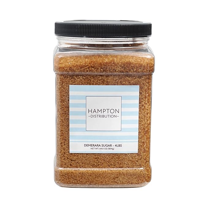 Demerara Sugar 4 Pound Grip Jar Hampton Distribution