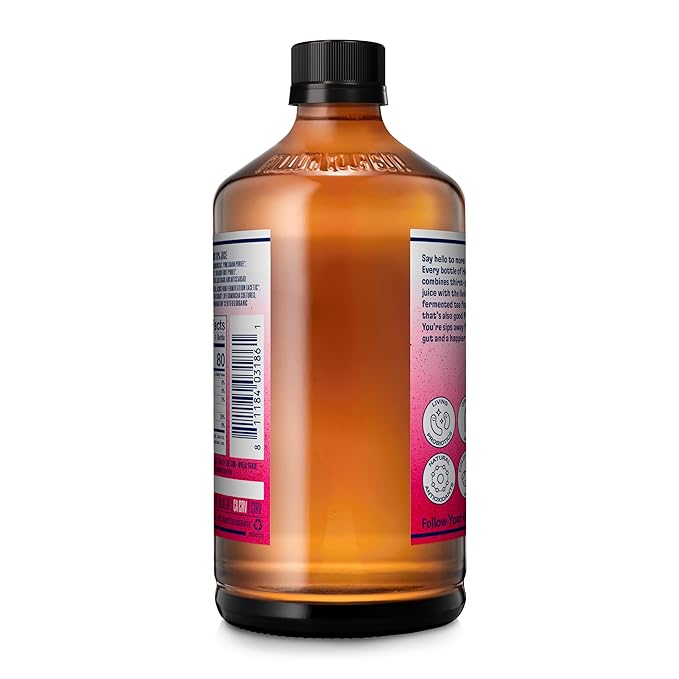 Health-Ade Kombucha Tea Organic Drink Fermented Tea with Living Probiotics Detoxifying Acids Supports Gut Health Non-GMO Vegan Gluten Free 12 Pack (16 Fl Oz Bottles) Guava Dragon Fruit