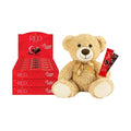 RED Delight®™ Dark Chocolate 12 Count Box of Grab N Go Travel Size Bars (0.92 Ounces Each) with 14 Plush Teddy Bear (3 Boxes - Total of 36 Bars + 14 Plush Teddy Bear)