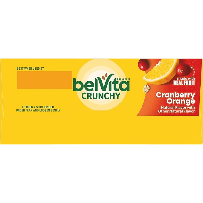 belVita Breakfast Bars Biscuits Cranberry Orange 30 Total Packs 6 Boxes (4 Biscuits Per Pack) (Pack of 2)