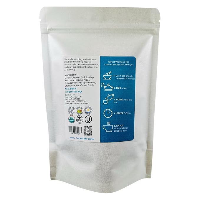 Moringa Tea Herbal Blend Loose Leaf Tea Full Body Cleanse Green Muse Sweet Wellness Tea 15 Organic Tea Bags Yoga and Tea House