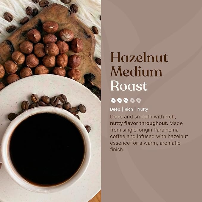 Love Grown Compostable Coffee Pods -Compatible With Most Major Coffee Pod Brewer - 100% Arabica Plastic-Free Non-GMO - Hazelnut Box of 15
