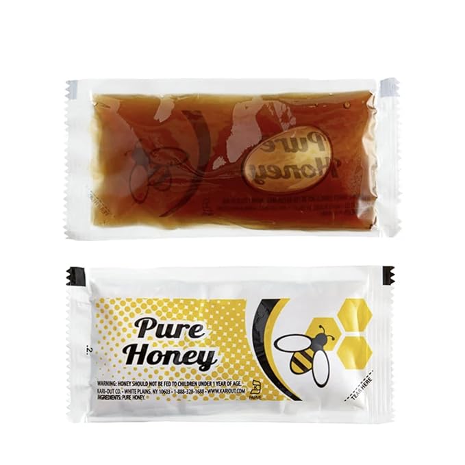 Honey Lover’s Gift Pack – 60 Individual Packets of Pure Honey – Perfect for Tea Coffee Travel and Snacking Single Serve Packet