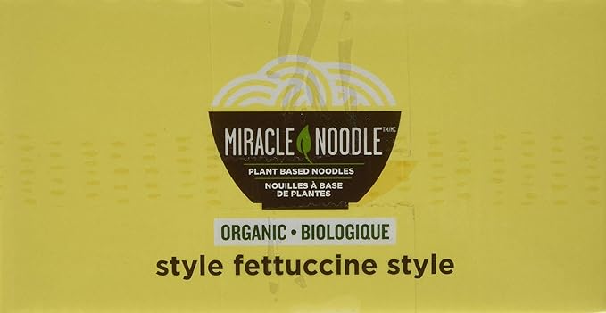 Miracle Noodle Organic Fettuccine Konjac Shirataki Noodles - Plant Based Keto Vegan Gluten Free Low in Carbs &amp Calories Non-GMO Paleo - 7 Oz 6-Pack