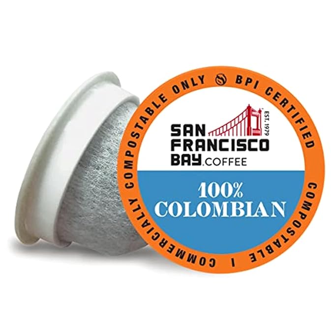San Francisco Bay Compostable Coffee Pods - 100% Colombian (36 Ct) K Cup Compatible including Keurig 2.0 Medium Roast