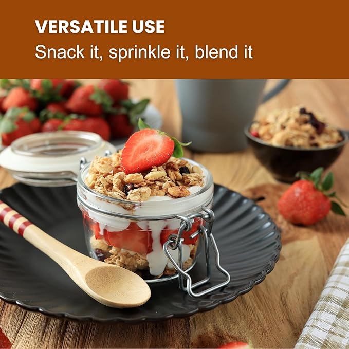 Erin Baker’s Homestyle Peanut Butter Granola with Ancient Grains - Made from Natural Ingredients Crunchy Texture Versatile Snack or Cereal - Vegan Friendly Non-GMO Resealable 12oz Bags 6‑Pack
