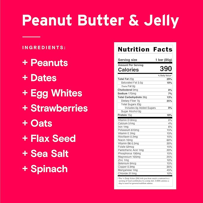 SANS PB and J Meal Replacement Protein Bar | All-Natural Nutrition Bar With No Added Sugar | Dairy-Free Soy-Free and Gluten-Free | 14 Essential Vitamins and Minerals | (12 Pack)