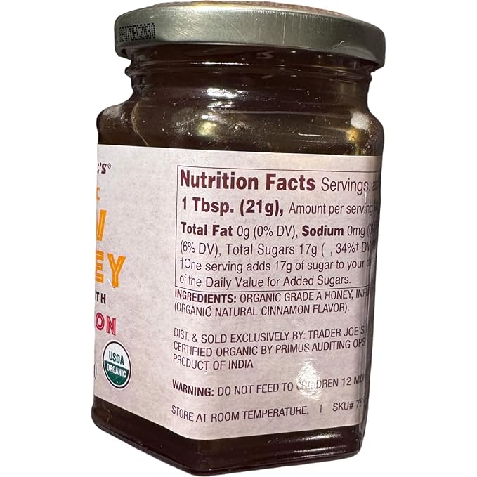 Trader Joe's Organic Raw Honey Infused with Cinnamon (12 oz)