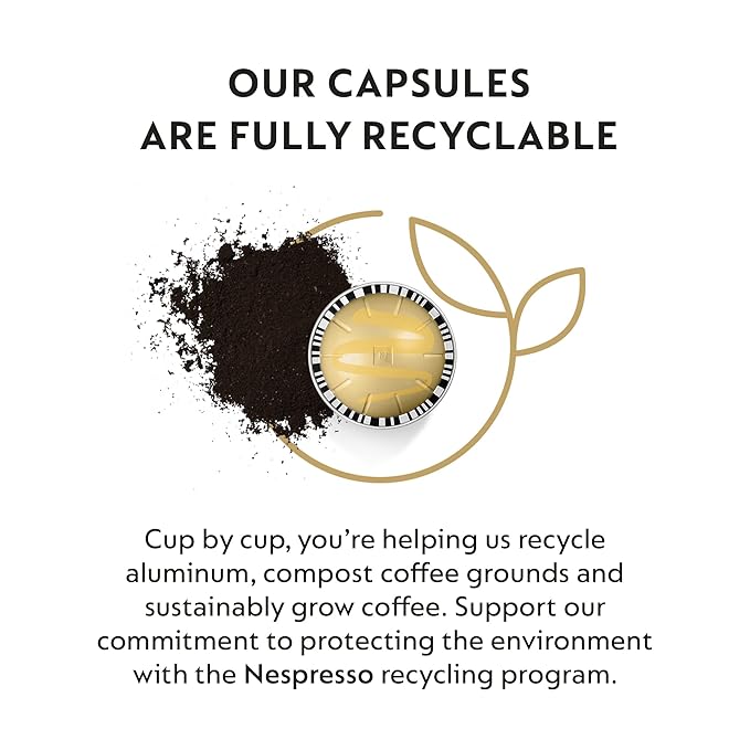 Nespresso Capsules VertuoLine Barista Flavored Pack Mild Roast Coffee 40-Count Coffee Pods