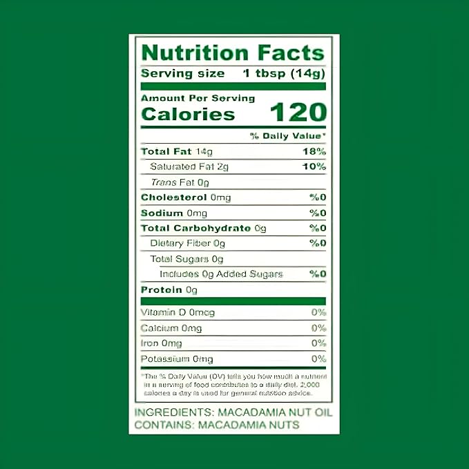 Jindilli Farms Macadamia Nut Cooking Oil- Australian Pure Cold Pressed Oil Unrefined Natural High Smoke Point for Frying Non GMO Vegan Keto Friendly and Gluten Free (16.9 fl oz)