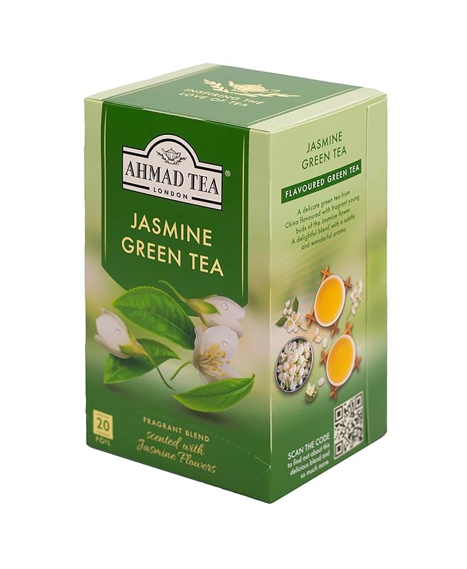 Ahmad Tea Jasmine Romance Green Tea 20-Count Boxes (Pack of 6)