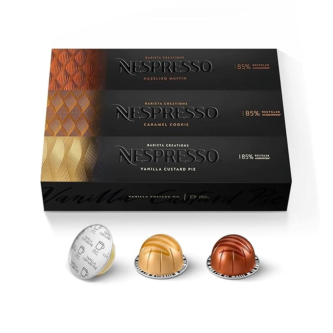Nespresso Capsules VertuoLine Barista Flavored Pack Mild Roast Coffee 40-Count Coffee Pods