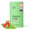 Morning Made Strawberry Flavoured Ceremonial Grade Matcha Powder | 10.6oz (300g) Resealable Tin | 60 Servings Premium Japanese Green Tea | Sweetened with Organic Sugar | Rich in Antioxidants &amp Ene