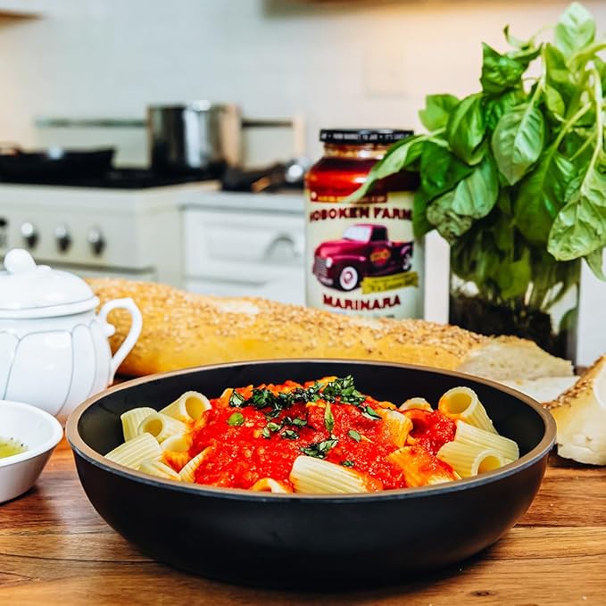 Hoboken Farms Marinara Sauce – No Sugar Added Low Sodium Non-GMO Preservative-Free Low Carb Keto – Better For You Pasta Sauce! (25 Fl Oz Pack of 2)