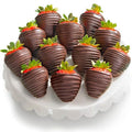 A Gift Inside 12 Dreamy Dark Chocolate Covered Strawberries for Valentine's Day Birthday Thank You