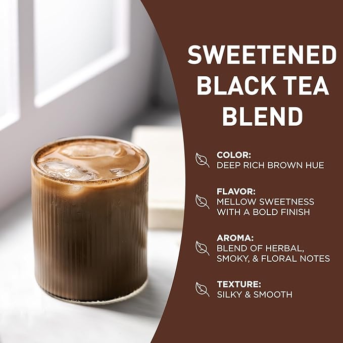 Aiya Sweetened Black Tea Blend | Indian Black Tea with Cane Sugar | Quick &amp Easy Mix for Lattes Smoothies | 1kg Bag (2.2 lbs)