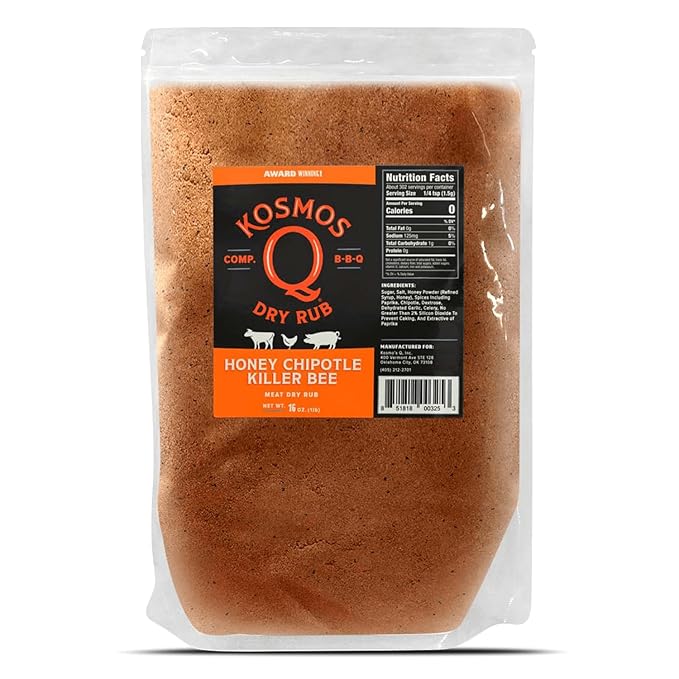 Kosmos Q BBQ Grill Spices and Seasonings Set - 8 Flavor Variety BBQ Rub Seasoning Gift Set for Barbecues Grilling and Smoking - 16 oz Bags of Dry Rub - Includes Cow Cover Dirty Bird SPG and More