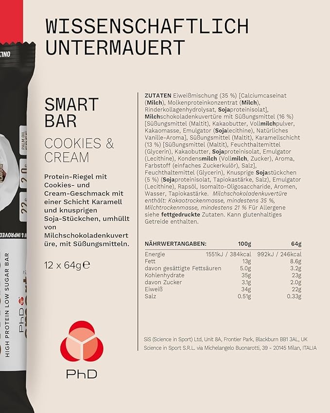 PhD Nutrition - Smart Bar High Protein - Box 12