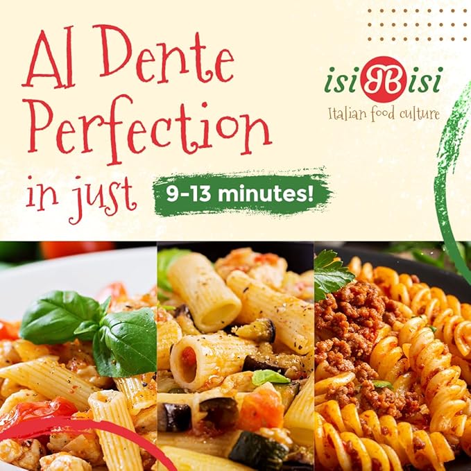 isiBisi Gluten-Free Pasta Sampler 6-Pack - Penne Rigatoni Spirali Noodles - Non GMO Vegan Made in Italy