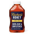Fischer's 100% Pure Raw &amp Unfiltered Honey 24 oz – All-Natural Sweetener – Rich Flavor Profile Packed with Nutrients