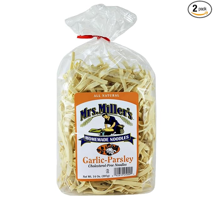 AmishTastes Mrs. Miller's Garlic Parsley Noodles 14 Oz. (Pack of 2)
