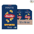 Barilla Pipette Pasta 16 oz. Box (Pack of 12) - Non-GMO Made with Durum Wheat Semolina - Kosher Certified