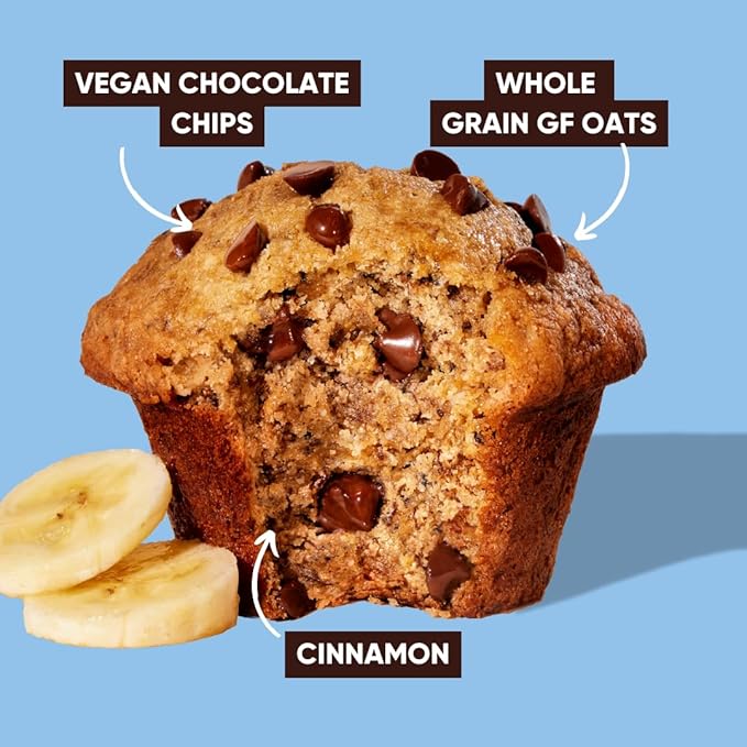 GoNanas Chocolate Chip Oat Flour Banana Bread Mix Suitable for Plant Based Vegan Diets Gluten Free Dairy Free Snacks Healthy Snacks For Adults Muffin Mix Nut Free Cupcakes Dessert NON-GMO 2pk