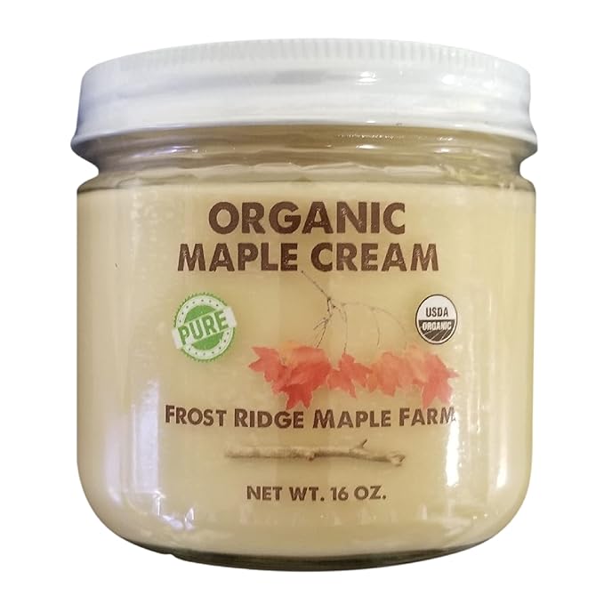 Frost Ridge Maple Farm Organic Maple Cream Grade A One Pound (16 oz)