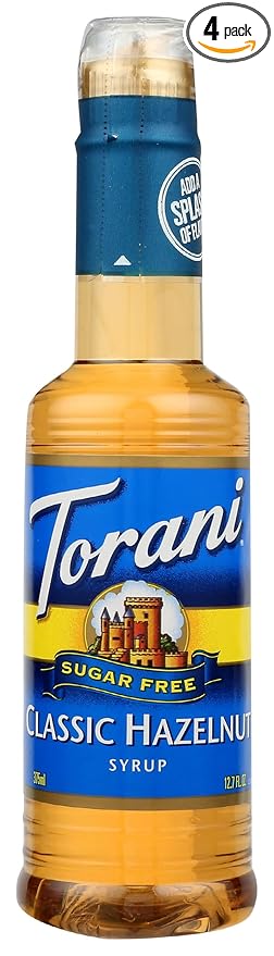 Torani Hazelnut Syrup Sugar Free 12.7 Fluid Ounces (Pack Of 4)