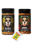 Mexican Traditional Seasoning Mix Asadero-Style Spice Blend for Chicken Beef Pork and Vegetables with Bonus Slap Ya Mama Seasoning Packet (7.3 oz Elote/Birria)