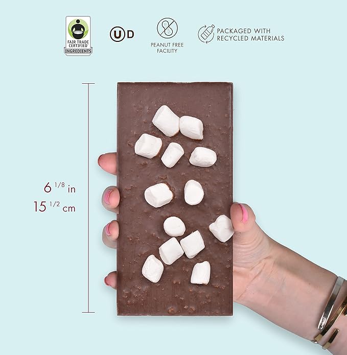 Chuao Chocolatier Oh My S'mores Milk Chocolate Bars | Gourmet Chocolate Artisan European No Preservatives | For Gift Baskets Christmas Valentines Day Gifts for Women Men | 10 Pack