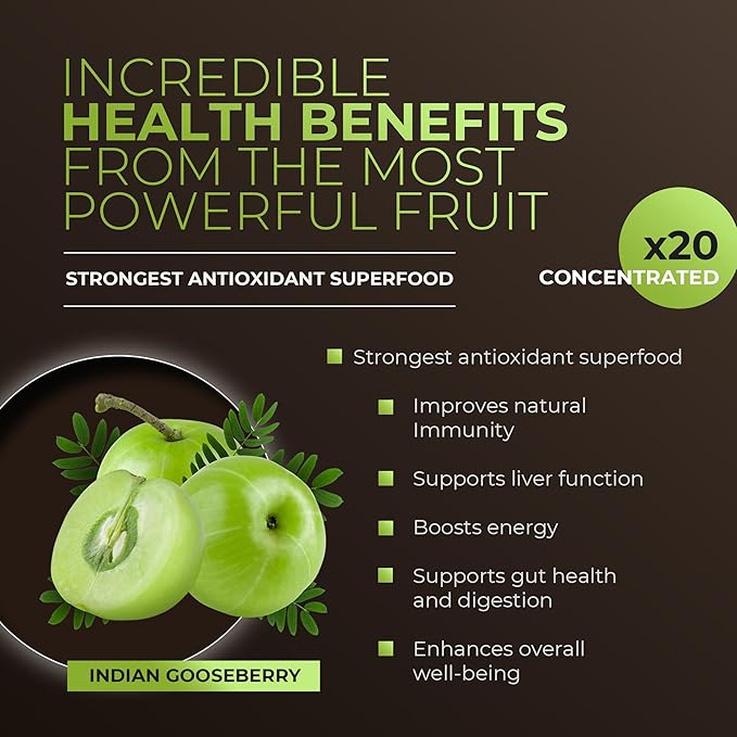 Amla Green Organic Ground Superfood Coffee Medium Roast Gourmet Coffee with Antioxidant Rich Indian Gooseberry 100% Arabica Special with Amla Benefits 16 Oz