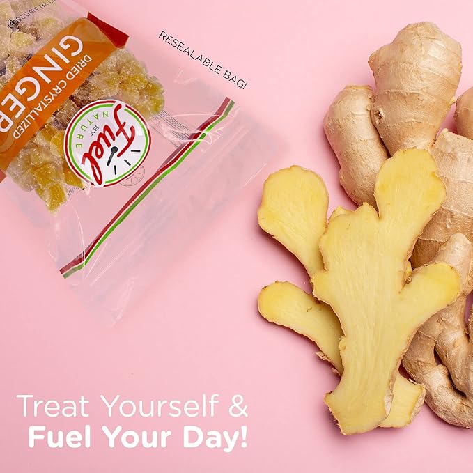 Fuel by Nature Dried &amp Crystallized Ginger Healthy Snack High Energy Treats for Snacking Bulk Dried Candied Ginger 3 lb