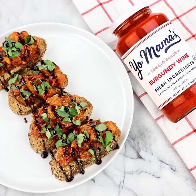 Yo Mama's Foods Keto Pasta Sauces - Pack of (6) - No Sugar Added Gluten Free Preservative Free Paleo Friendly and Made with Whole Non-GMO Tomatoes!