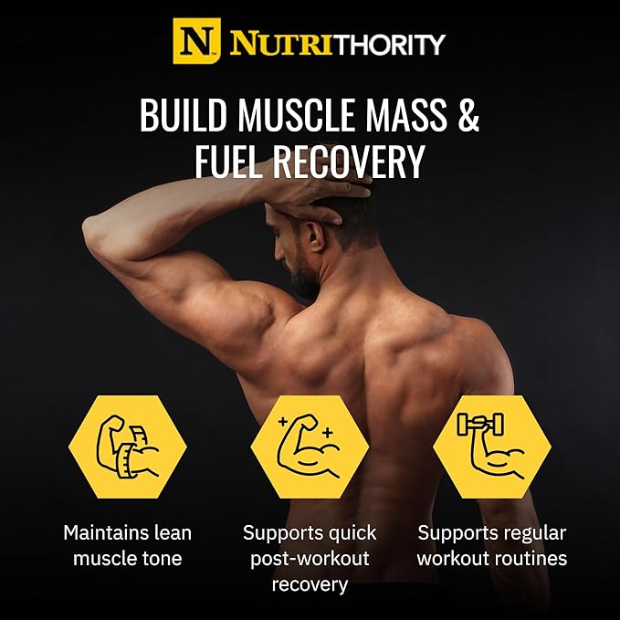 Nutrithority - Isothority Isolated Whey Protein Powder with Ultra-Absorbable Protein and BCAAs to Build Muscle and Accelerate Recovery Keto Friendly Low Carbs Gluten Free (Caramel Coconut Cookie)