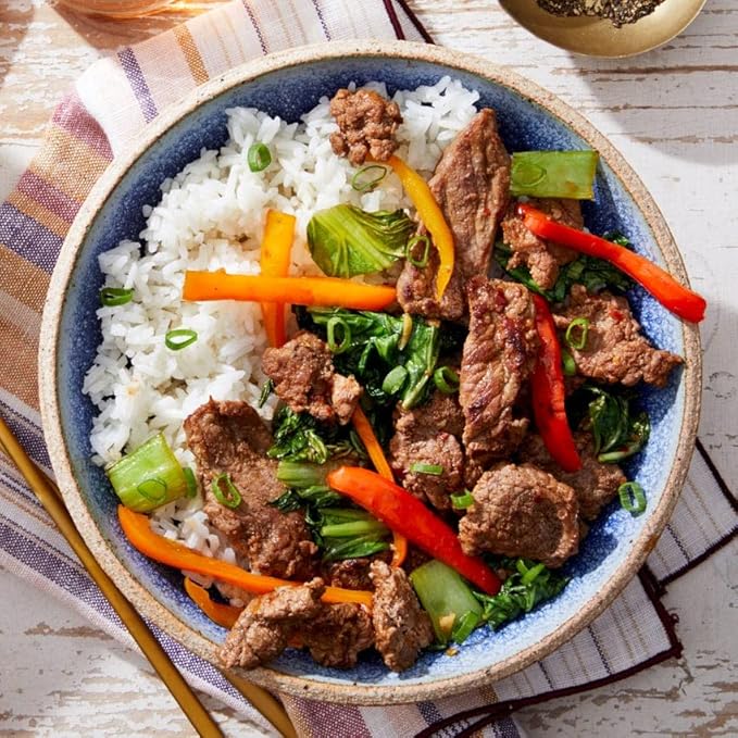 Healthy Choice Beef Teriyaki - Tender Beef Strips - Rice Carrots Broccoli and Water Chestnuts in a Sweet Teriyaki Sauce - 8 Pack (9.5 Oz Each) - Ready Set Gourmet Donate a Meal Program