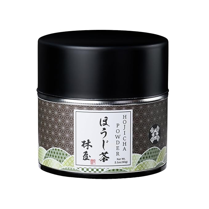 HAYASHIYA Hojicha Powder Kyoto Uji Japanese Roasted Green Tea Latte Powder Low caffeine (60g / 2.1oz)