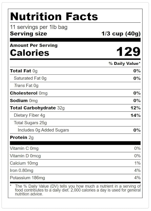 Bella Viva Orchards Natural Dried Blueberries Sweet no Sugar Added 1 lb of Dried Fruit