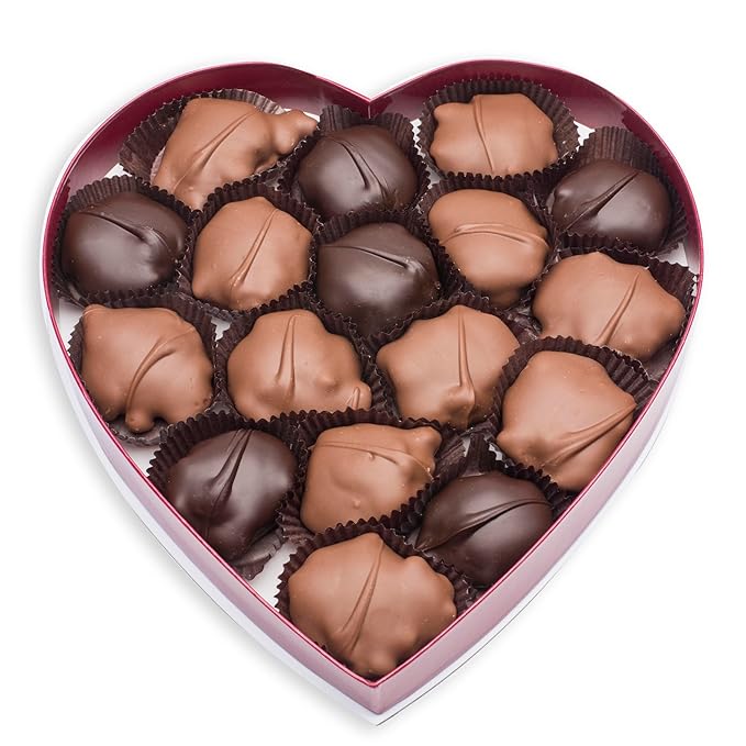Mrs. Cavanaugh’s 1 lb. Cavalier (Mixed - 65% Milk &amp 35% Dark) Chocolate Heart Shaped Box