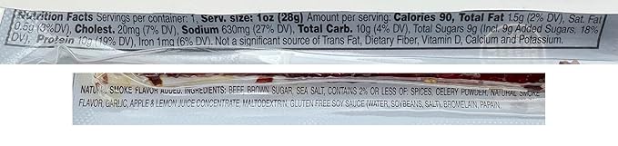 Werner Beef Jerky Slab Pack of 15-1 Ounce Individually Wrapped Meat Snacks (Hot &amp Spicy)