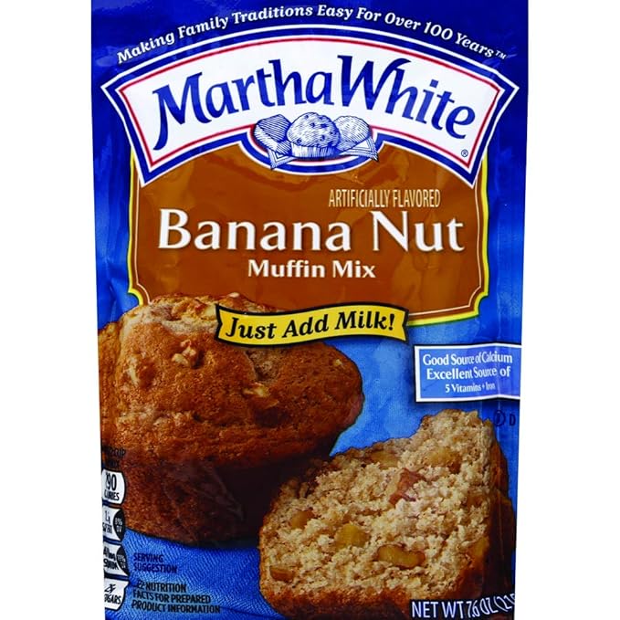 Martha White Banana Nut Muffin Mix 7.6 Ounce (Pack of 12)