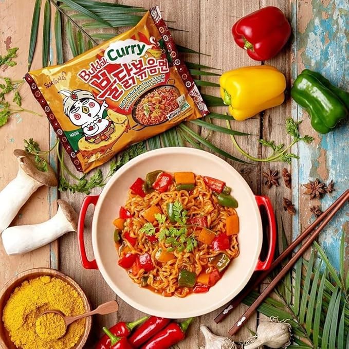 (30 Packs) Ramen Mystery Box - Global Flavor Adventure with a Mix of Spicy &amp Non-Spicy Noodles Bundle with Fun Recipe Book
