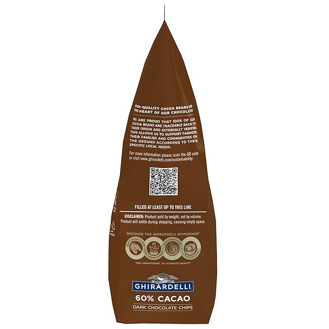 Ghirardelli Chocolate Company 60% Cacao Dark Chocolate Chips 5lb. Bag (Pack of 1)
