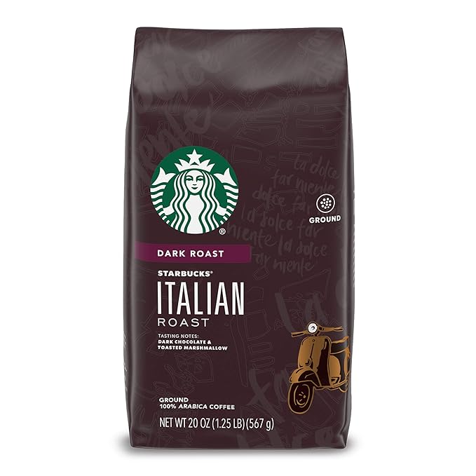 Starbucks Dark Roast Ground Coffee — Italian Roast — 100% Arabica — 1 bag (20 oz.)