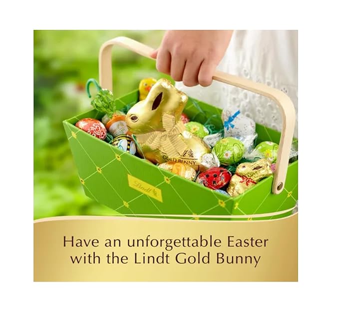 Lindt Mini Gold Bunnies - Milk Chocolate Bunnies - Pack of 2-10 Total Bunnies - Gold Foil Wrapped Bunnies - Great for Easter Baskets and For Sharing with Loved Ones