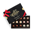 Godiva Red Ribbon Signature Truffle Gift Box Belgian Dark and Milk Chocolates with Ganache Centers Gourmet Valentine's Day Gift Kosher 15 Pc