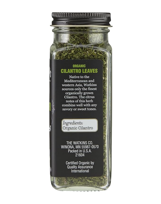 Watkins Gourmet Organic Spice Jar Cilantro Leaves 0.63 Ounce Jar 3-Pack